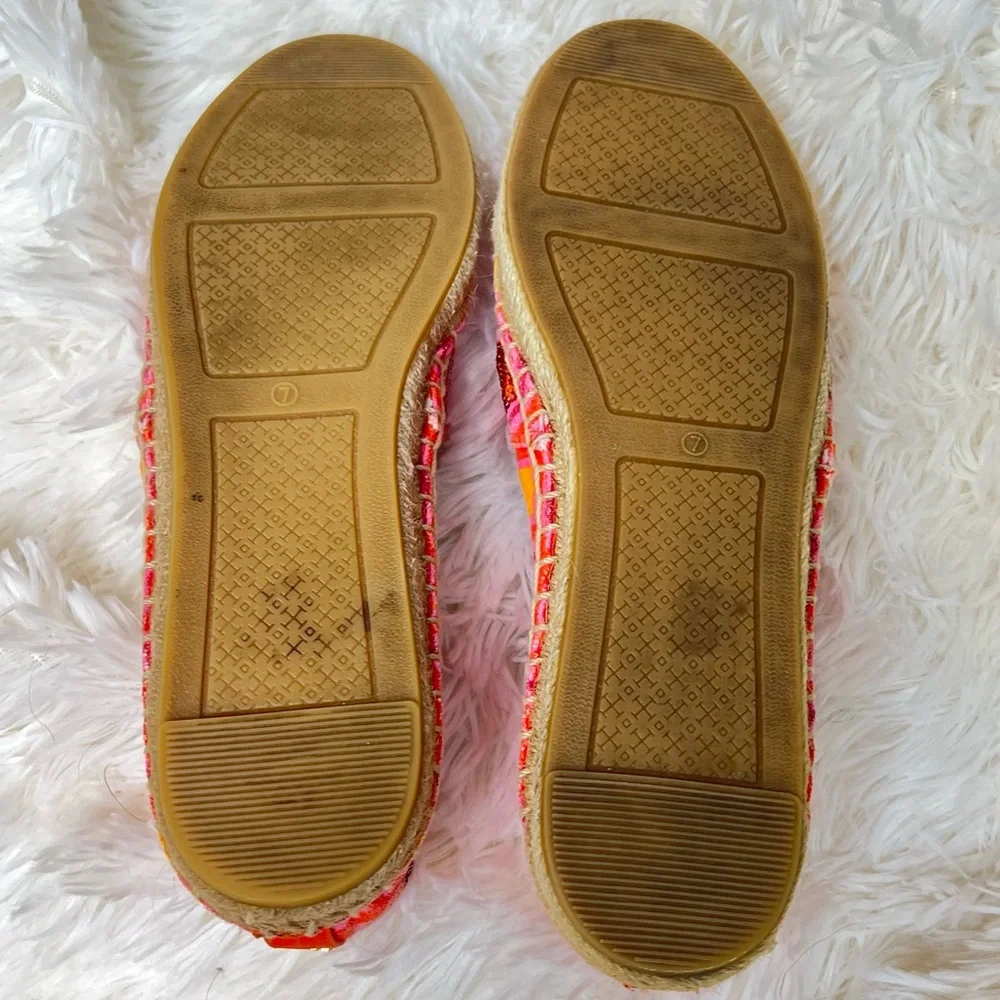 Tory Burch Ceicily Embellished Espadrille Slip-on Flats